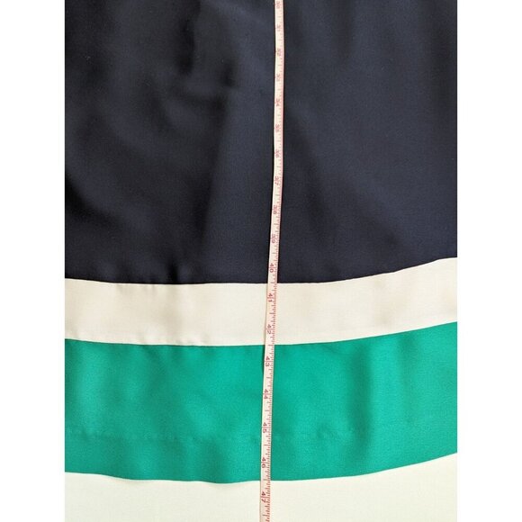 Banana Republic Color Block Midi Summer Sleeveless Dress Sz10 Blue White Green - Picture 10 of 13
